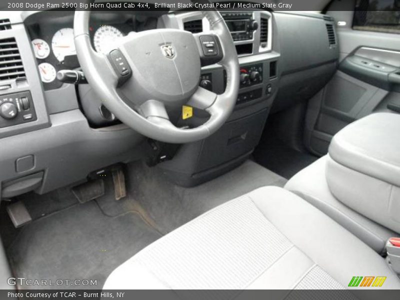 Brilliant Black Crystal Pearl / Medium Slate Gray 2008 Dodge Ram 2500 Big Horn Quad Cab 4x4