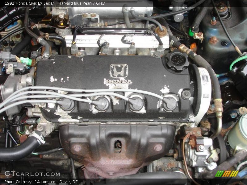 Harvard Blue Pearl / Gray 1992 Honda Civic EX Sedan