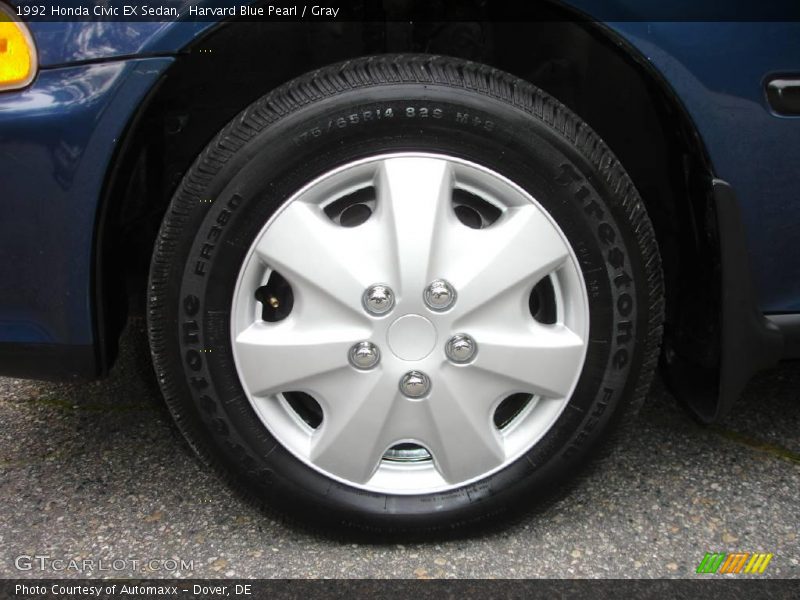 Harvard Blue Pearl / Gray 1992 Honda Civic EX Sedan