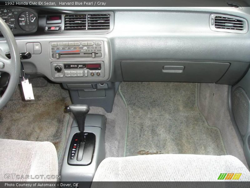 Harvard Blue Pearl / Gray 1992 Honda Civic EX Sedan
