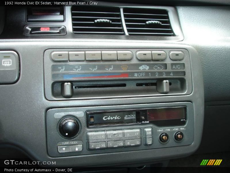 Harvard Blue Pearl / Gray 1992 Honda Civic EX Sedan