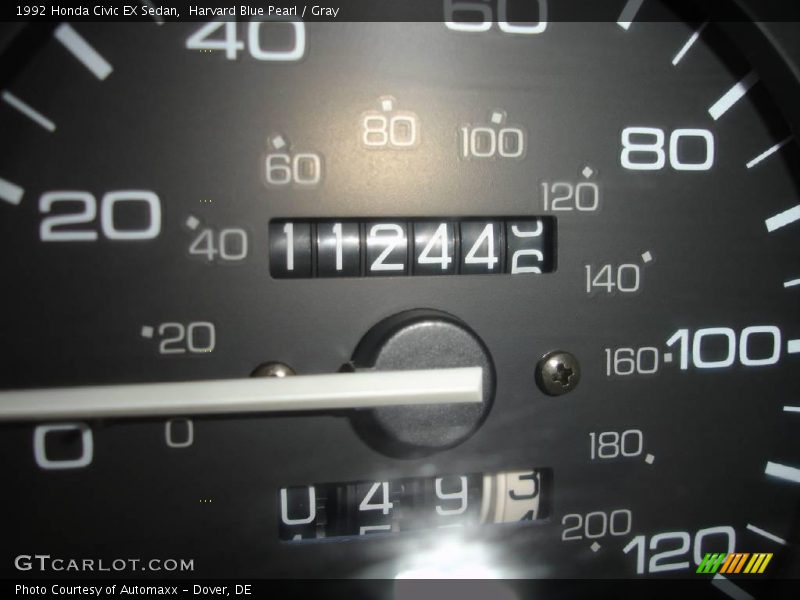 Harvard Blue Pearl / Gray 1992 Honda Civic EX Sedan