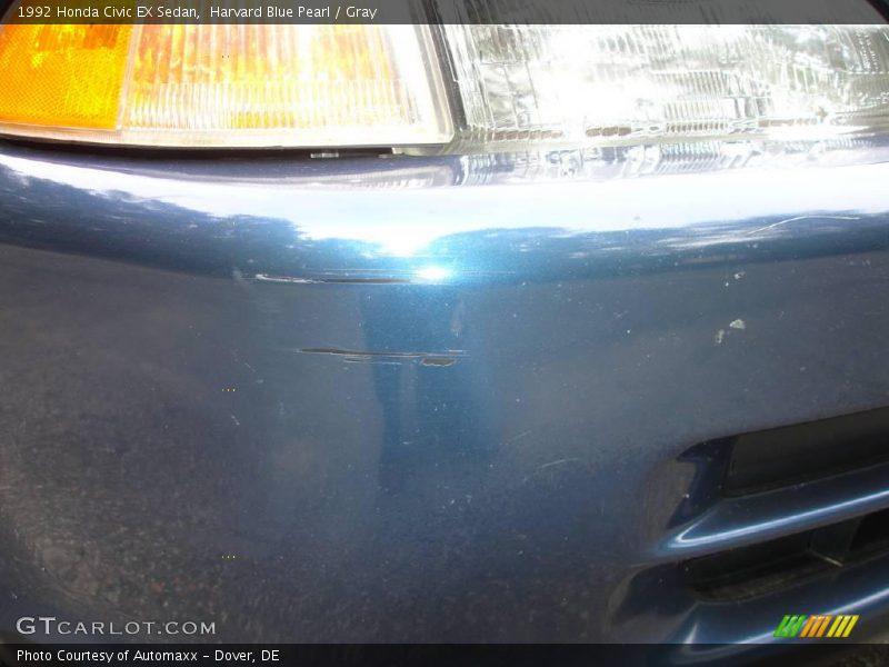 Harvard Blue Pearl / Gray 1992 Honda Civic EX Sedan