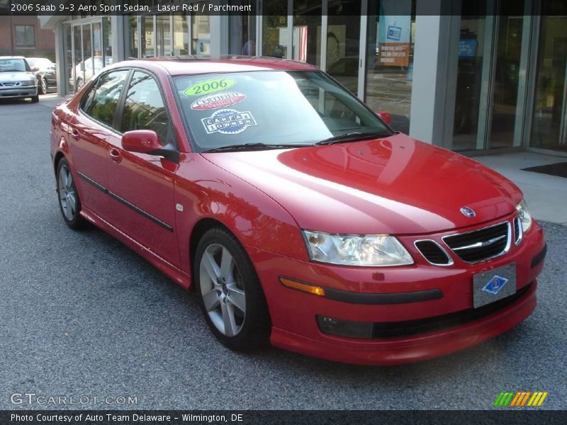 Laser Red / Parchment 2006 Saab 9-3 Aero Sport Sedan