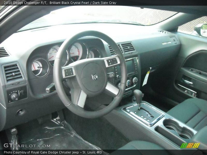 Brilliant Black Crystal Pearl / Dark Slate Gray 2010 Dodge Challenger R/T