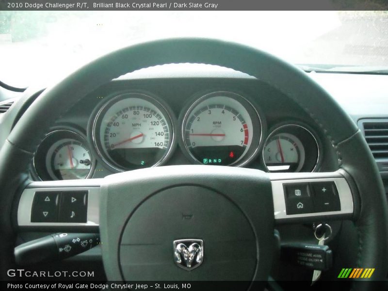 Brilliant Black Crystal Pearl / Dark Slate Gray 2010 Dodge Challenger R/T