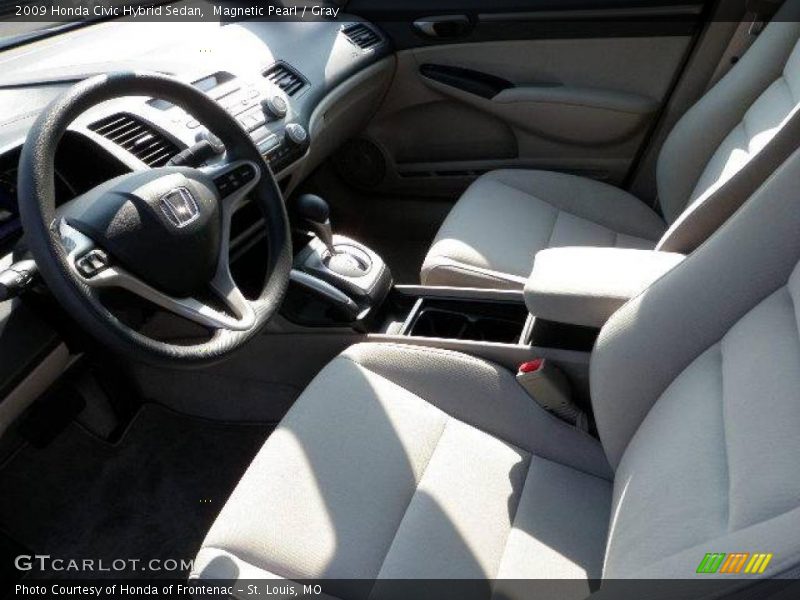 Magnetic Pearl / Gray 2009 Honda Civic Hybrid Sedan