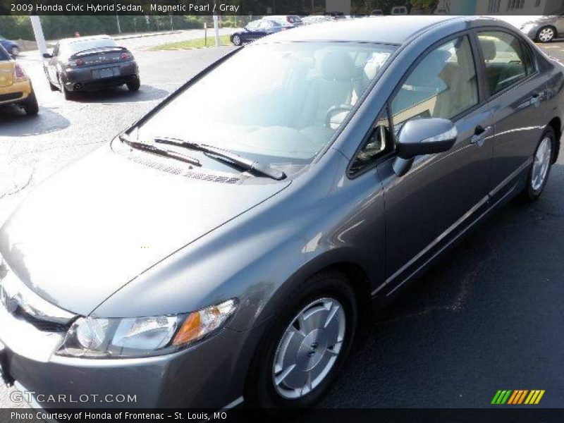 Magnetic Pearl / Gray 2009 Honda Civic Hybrid Sedan
