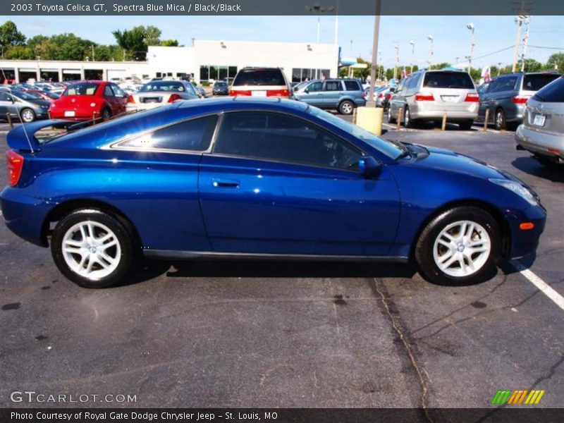 Spectra Blue Mica / Black/Black 2003 Toyota Celica GT