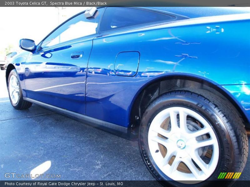 Spectra Blue Mica / Black/Black 2003 Toyota Celica GT