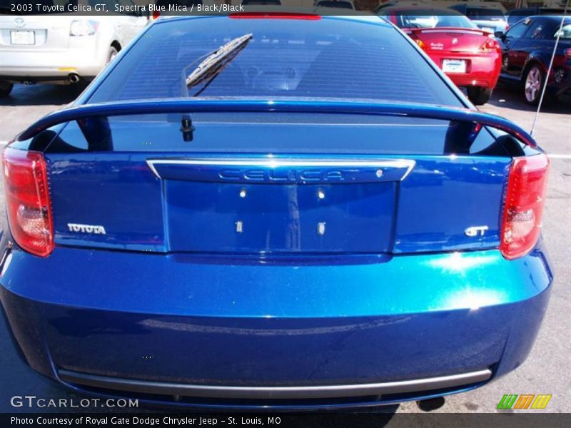 Spectra Blue Mica / Black/Black 2003 Toyota Celica GT