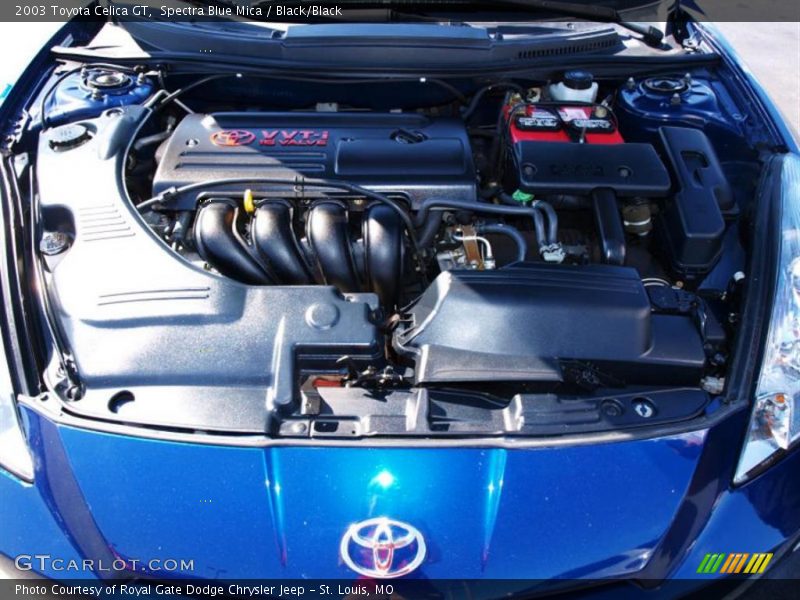 Spectra Blue Mica / Black/Black 2003 Toyota Celica GT