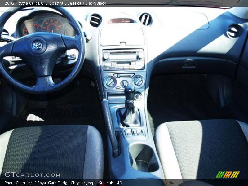 Spectra Blue Mica / Black/Black 2003 Toyota Celica GT
