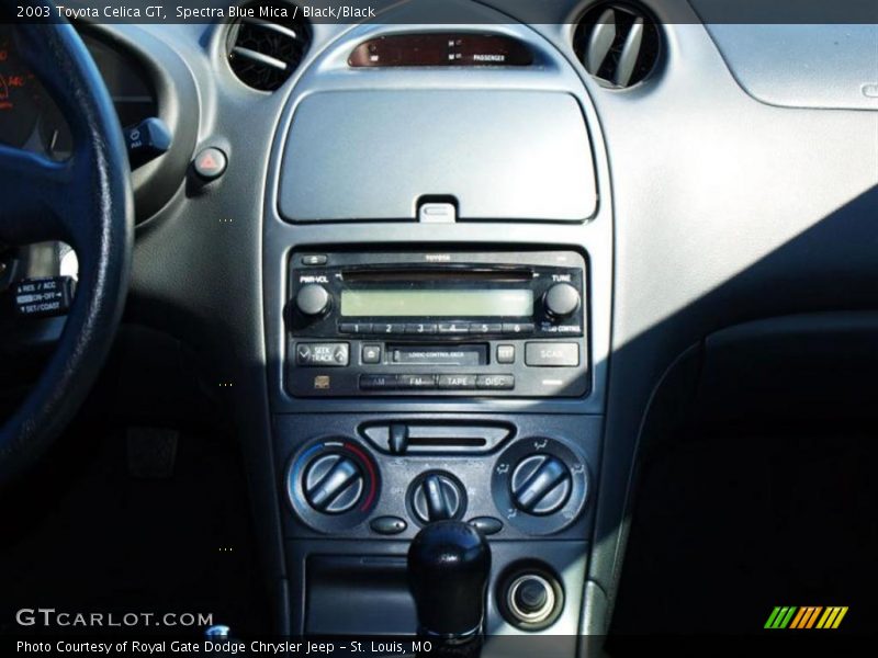 Spectra Blue Mica / Black/Black 2003 Toyota Celica GT