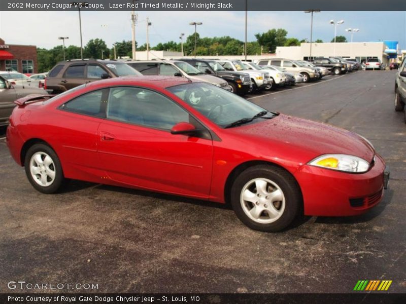 Laser Red Tinted Metallic / Midnight Black 2002 Mercury Cougar V6 Coupe