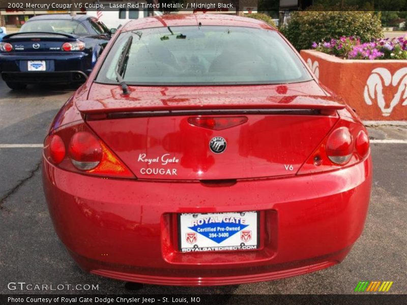 Laser Red Tinted Metallic / Midnight Black 2002 Mercury Cougar V6 Coupe