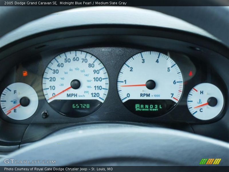 Midnight Blue Pearl / Medium Slate Gray 2005 Dodge Grand Caravan SE