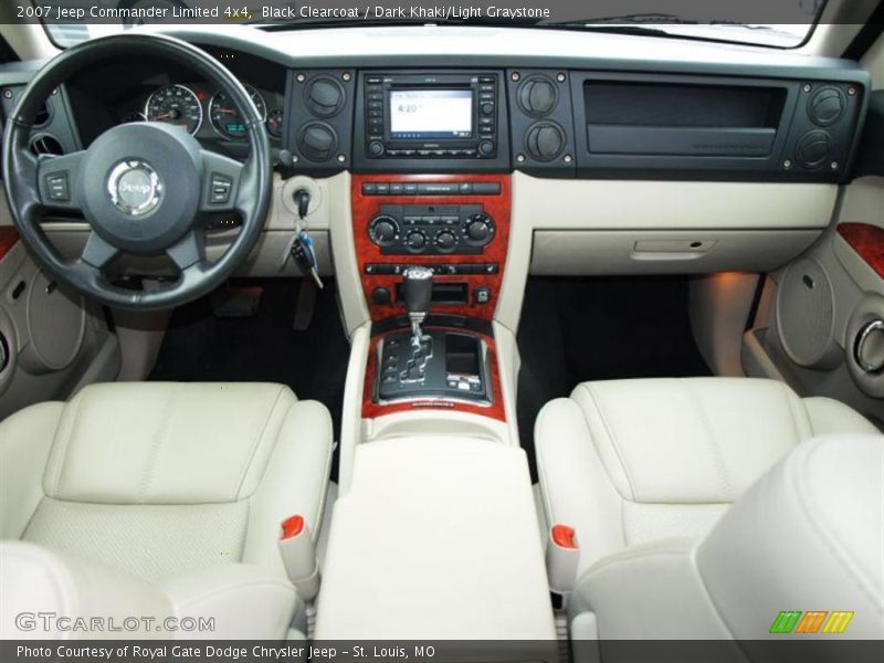 Black Clearcoat / Dark Khaki/Light Graystone 2007 Jeep Commander Limited 4x4