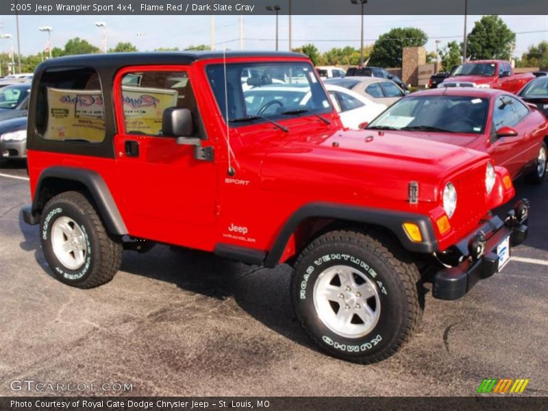 Flame Red / Dark Slate Gray 2005 Jeep Wrangler Sport 4x4