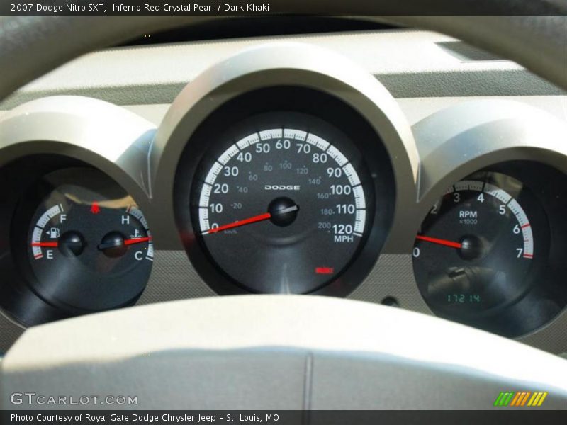 Inferno Red Crystal Pearl / Dark Khaki 2007 Dodge Nitro SXT