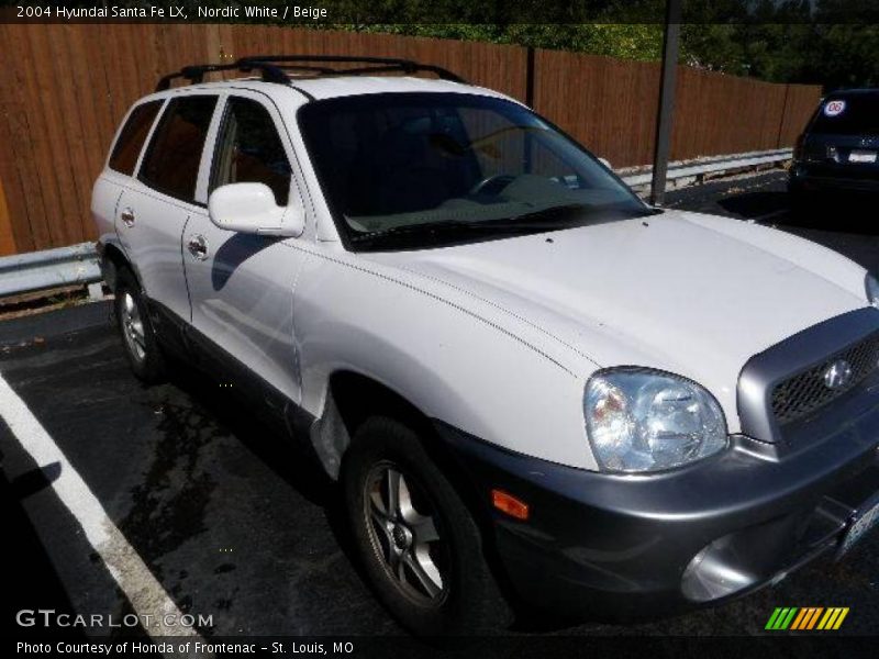 Nordic White / Beige 2004 Hyundai Santa Fe LX