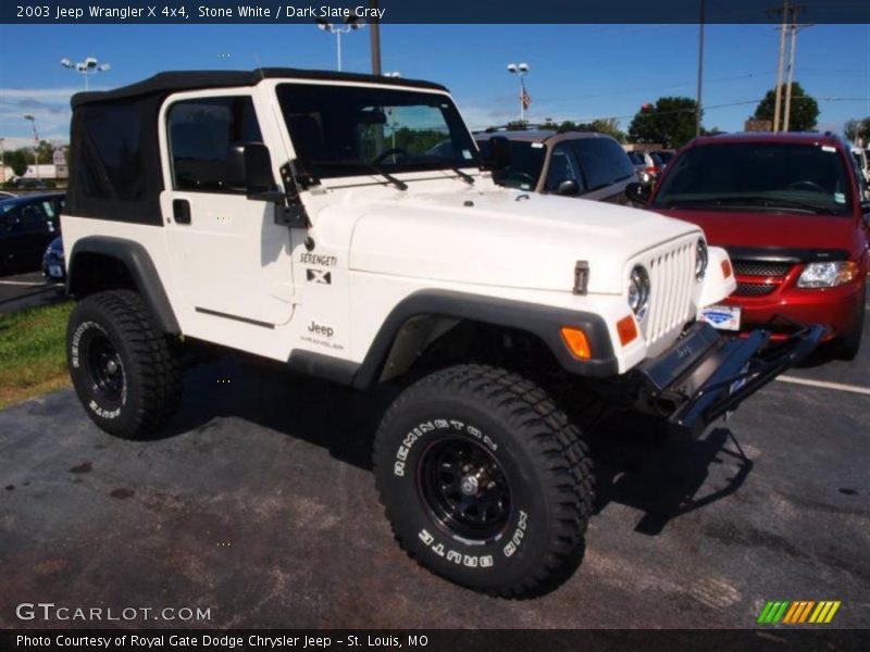 Stone White / Dark Slate Gray 2003 Jeep Wrangler X 4x4