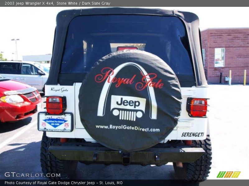 Stone White / Dark Slate Gray 2003 Jeep Wrangler X 4x4