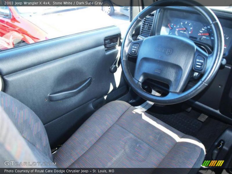 Stone White / Dark Slate Gray 2003 Jeep Wrangler X 4x4