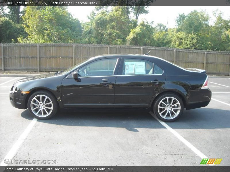 Black Ebony / Charcoal Black 2008 Ford Fusion SEL V6