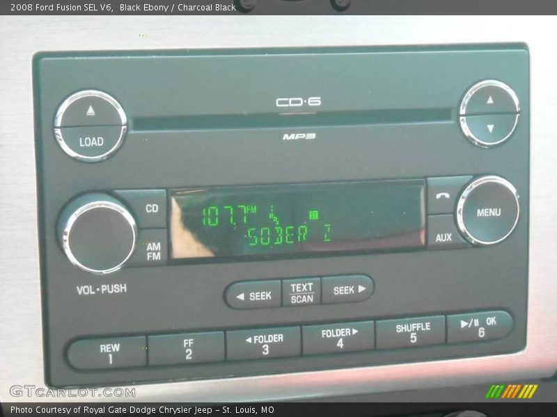 Black Ebony / Charcoal Black 2008 Ford Fusion SEL V6
