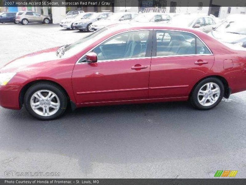 Moroccan Red Pearl / Gray 2007 Honda Accord SE Sedan