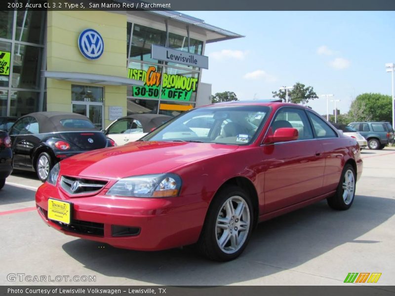San Marino Red / Parchment 2003 Acura CL 3.2 Type S