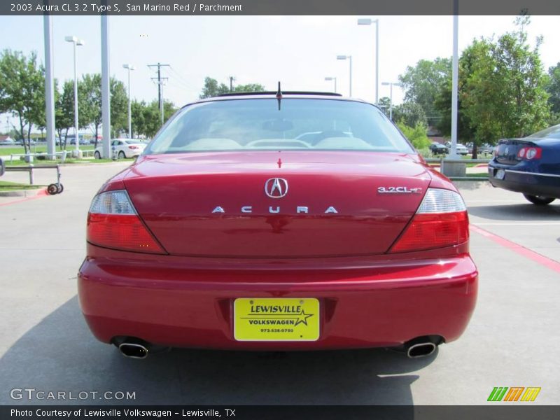 San Marino Red / Parchment 2003 Acura CL 3.2 Type S