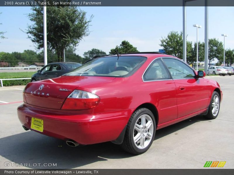 San Marino Red / Parchment 2003 Acura CL 3.2 Type S