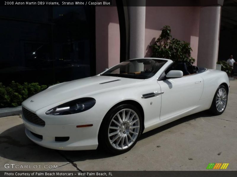 Stratus White / Caspian Blue 2008 Aston Martin DB9 Volante