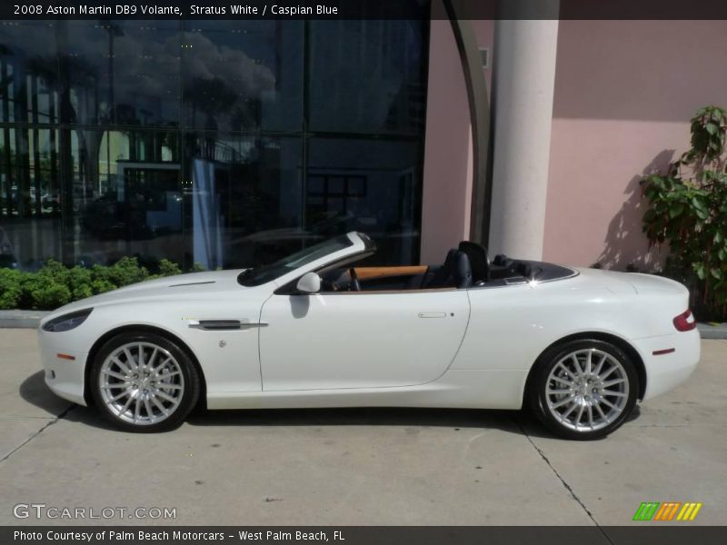 Stratus White / Caspian Blue 2008 Aston Martin DB9 Volante
