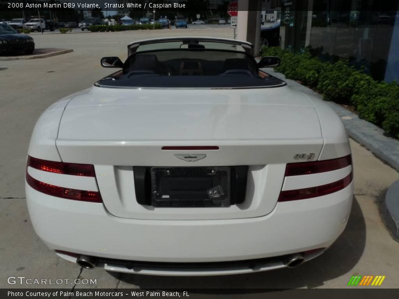 Stratus White / Caspian Blue 2008 Aston Martin DB9 Volante