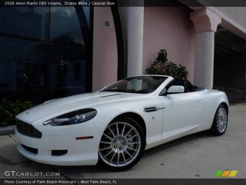 Stratus White / Caspian Blue 2008 Aston Martin DB9 Volante
