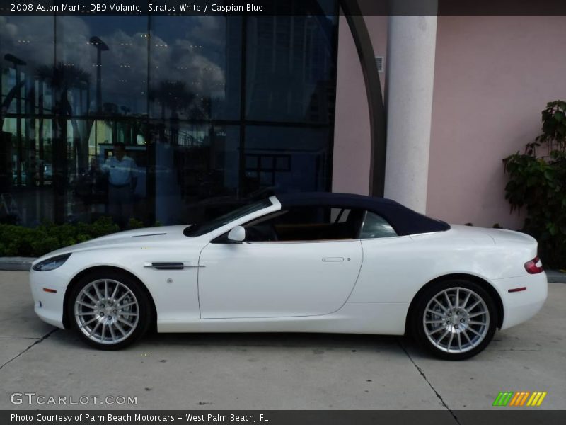 Stratus White / Caspian Blue 2008 Aston Martin DB9 Volante