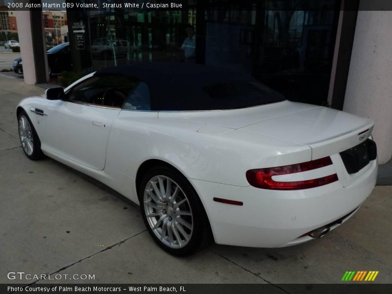 Stratus White / Caspian Blue 2008 Aston Martin DB9 Volante