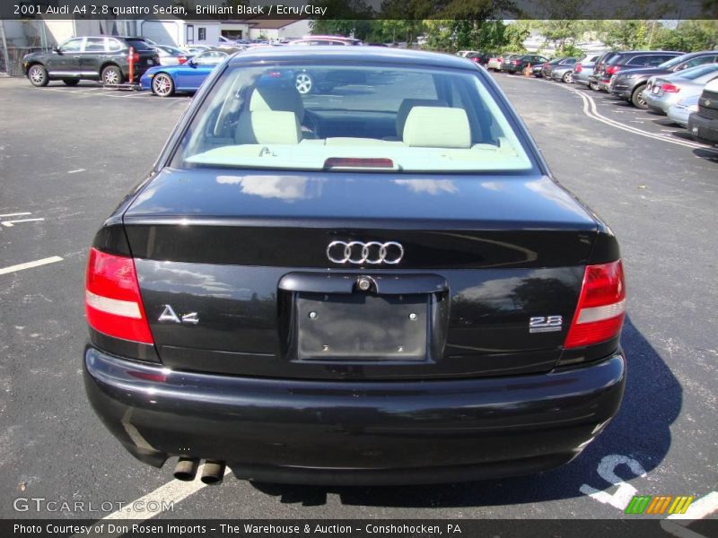 Brilliant Black / Ecru/Clay 2001 Audi A4 2.8 quattro Sedan