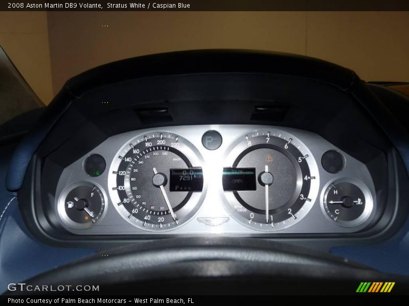Stratus White / Caspian Blue 2008 Aston Martin DB9 Volante