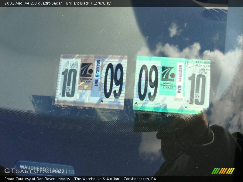 Brilliant Black / Ecru/Clay 2001 Audi A4 2.8 quattro Sedan