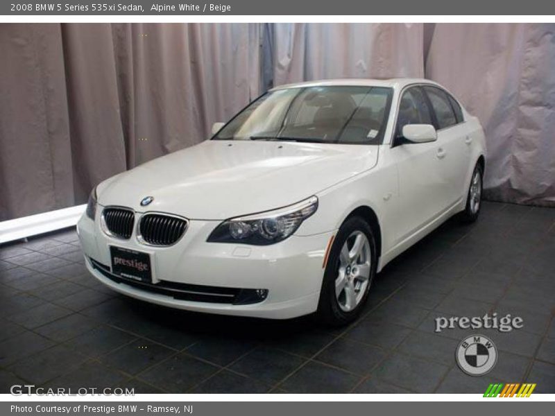 Alpine White / Beige 2008 BMW 5 Series 535xi Sedan