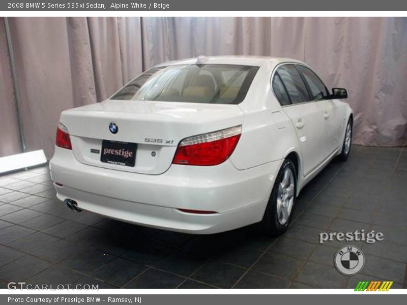 Alpine White / Beige 2008 BMW 5 Series 535xi Sedan