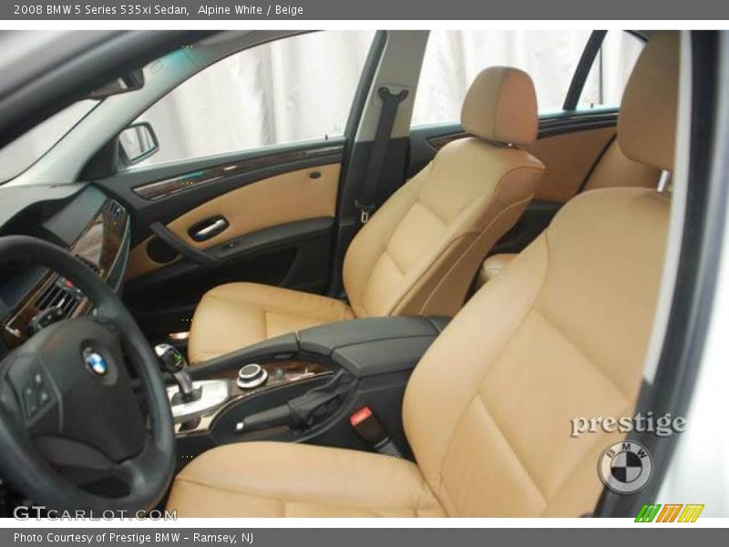 Alpine White / Beige 2008 BMW 5 Series 535xi Sedan