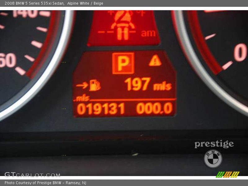 Alpine White / Beige 2008 BMW 5 Series 535xi Sedan