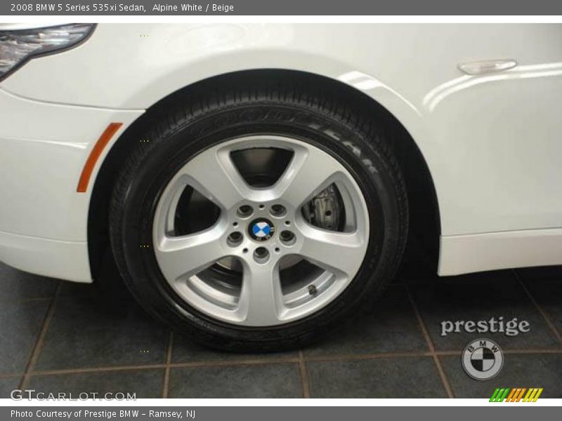 Alpine White / Beige 2008 BMW 5 Series 535xi Sedan