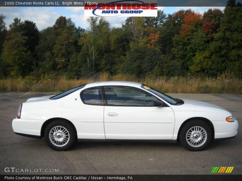 Bright White / Ebony 2000 Chevrolet Monte Carlo LS