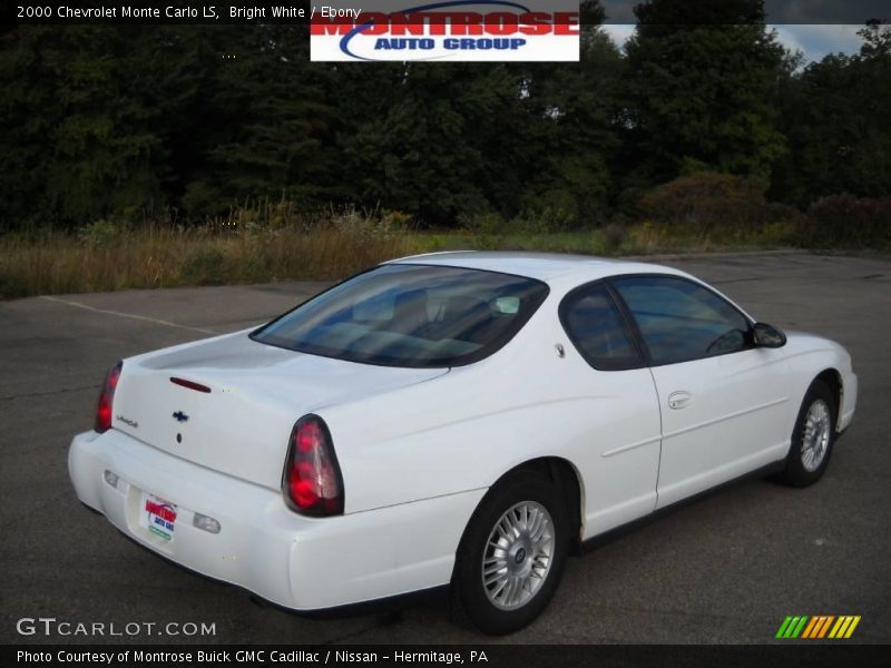 Bright White / Ebony 2000 Chevrolet Monte Carlo LS